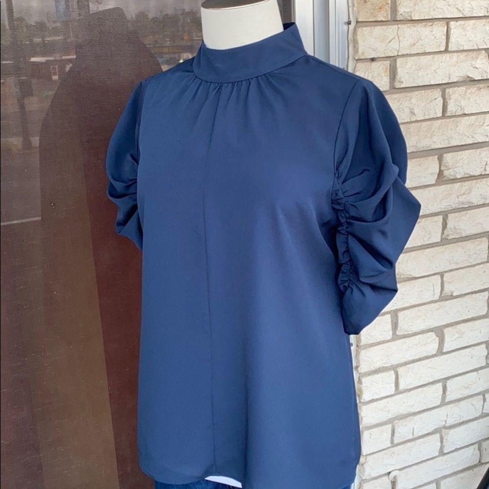 Puff-Sleeves Top  - Picture 1 of 6